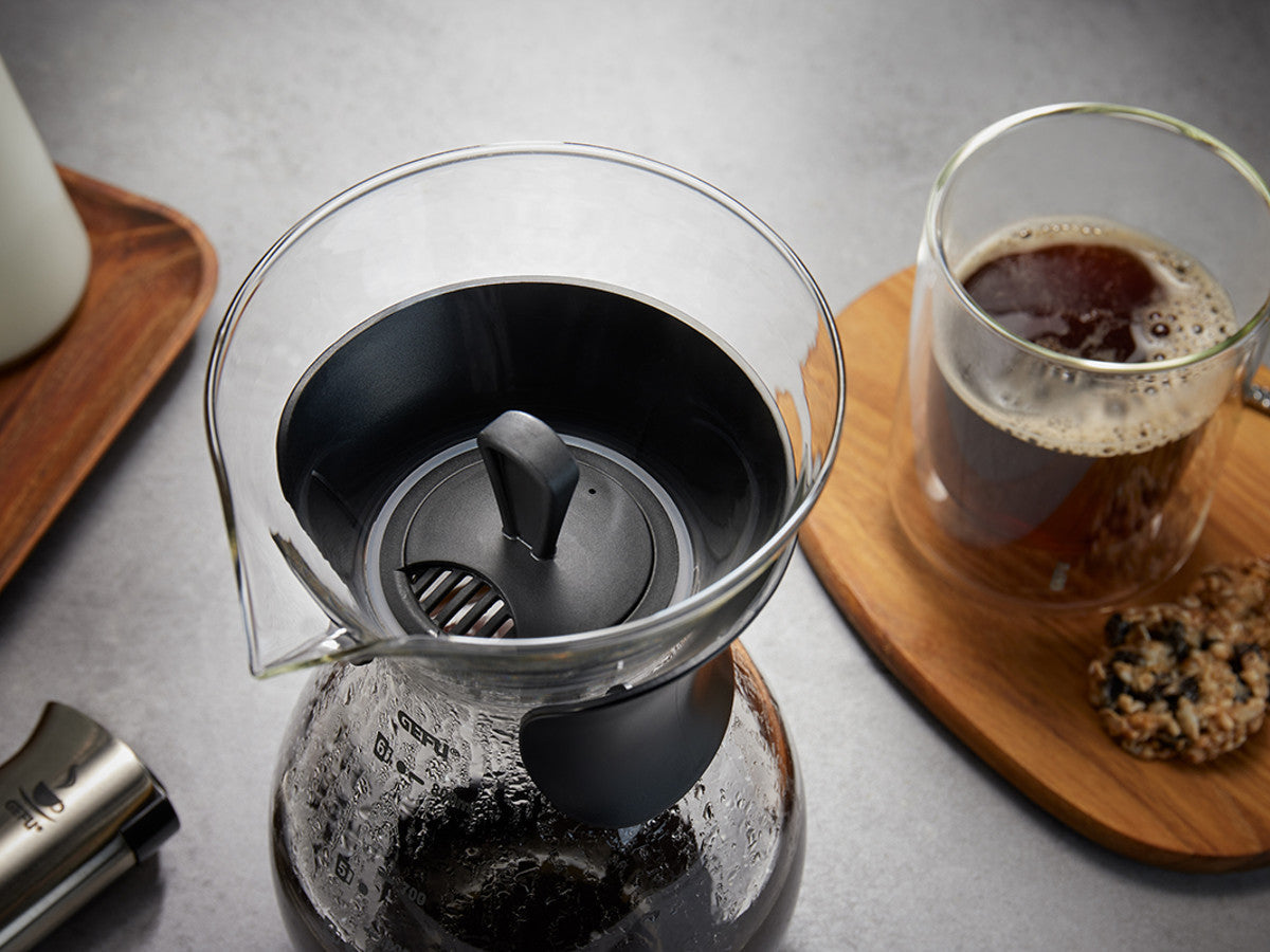 Stikla kafijas karafe Pour Over GEFU BUTIO, 800ml, komplektā ar metāla filtru