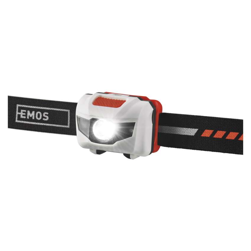 LED lukturis galvas 1W+ 2x sarkanas LED 85lm 65m (3xAAA) EMOS P3521