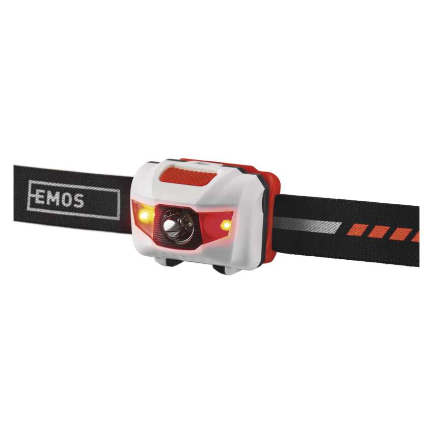 LED lukturis galvas 1W+ 2x sarkanas LED 85lm 65m (3xAAA) EMOS P3521
