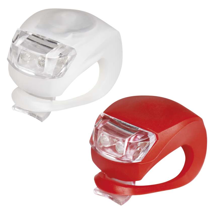 LED velo priekšējais lukturis + aizmugurējais lukturis P3921, 10 lm, 2x CR2032