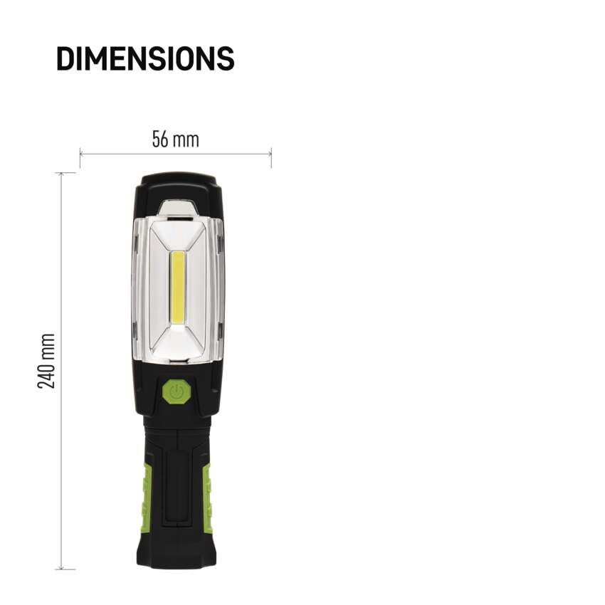 COB LED + LED uzlādējama lampa darbam EMOS P4518, 380 lm, 2500 mAh