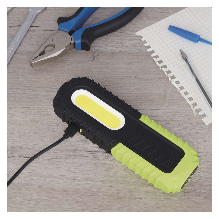 COB LED + LED uzlādējama lampa darbam P4531, 400 lm, 2000 mAh