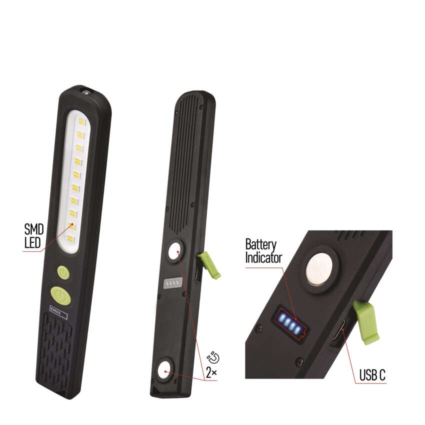 SMD LED + LED uzlādējama lampa darbam EMOS P4538, 700 lm, 1200 mAh