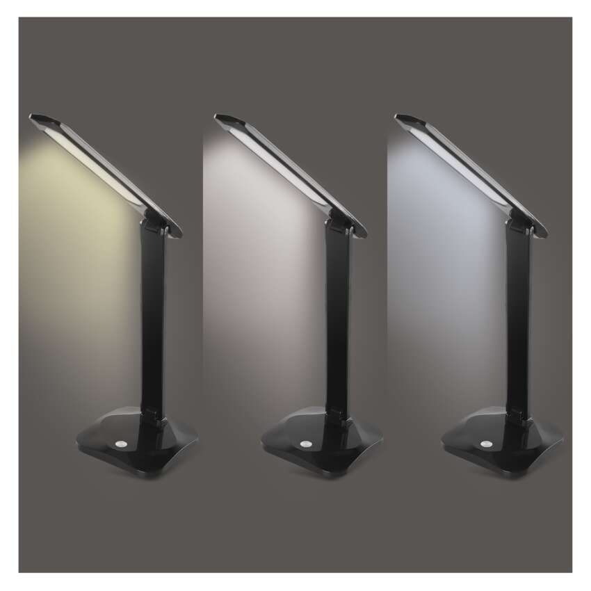 LED galda lampa EMOS CHASE LED 7.8W 450lm 3K/4K/6K melna