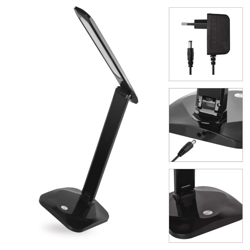 LED galda lampa EMOS CHASE LED 7.8W 450lm 3K/4K/6K melna