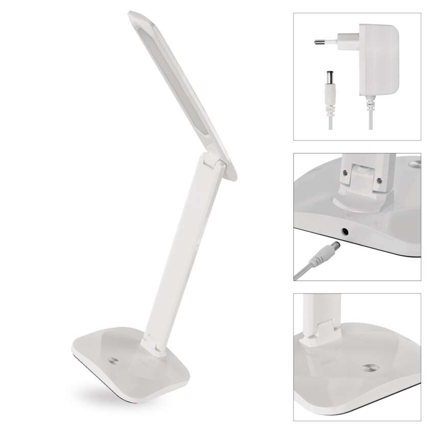 LED galda lampa EMOS CHASE 7.8W 450lm 3K/4K/6K balta