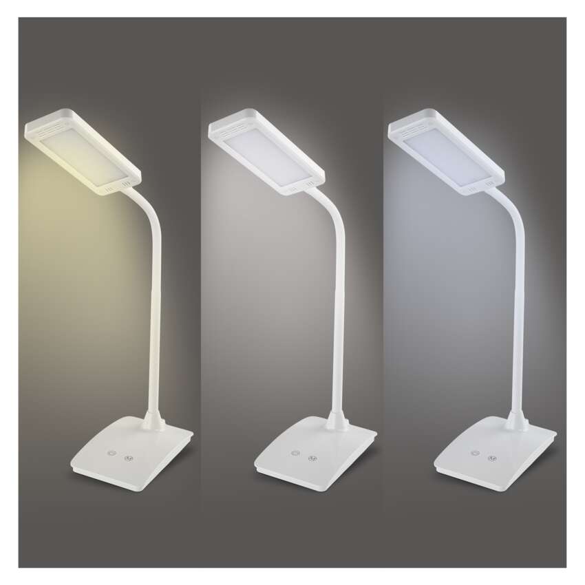 LED Galda lampa EMOS Eddy 6W 3000K-6800K DIM balta