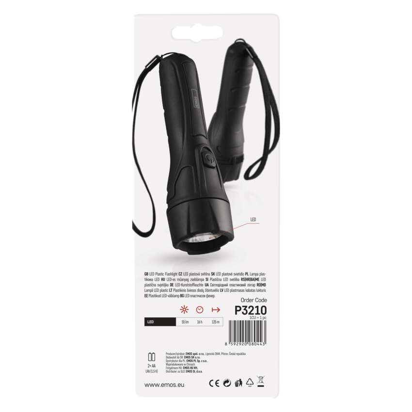 LED rokas lukturis EMOS P3210, 55 lm, 2x AA