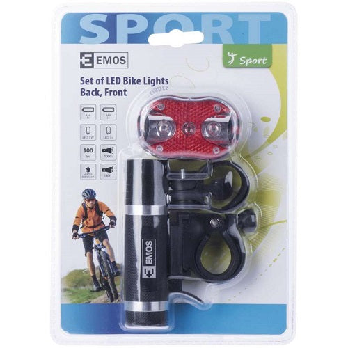 Velo lukturu komplekts(priekš. 3W LED+aizm. 3LED) 5xAAA EMOS P3920