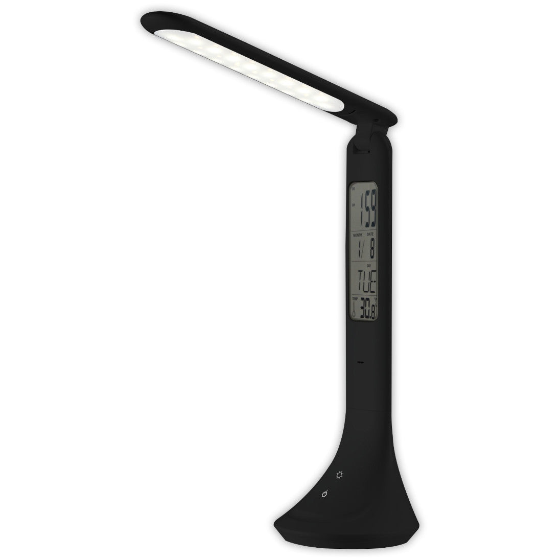 LED galda lampa-kalendārs AVIDE uzlād. 5W 4000K melna
