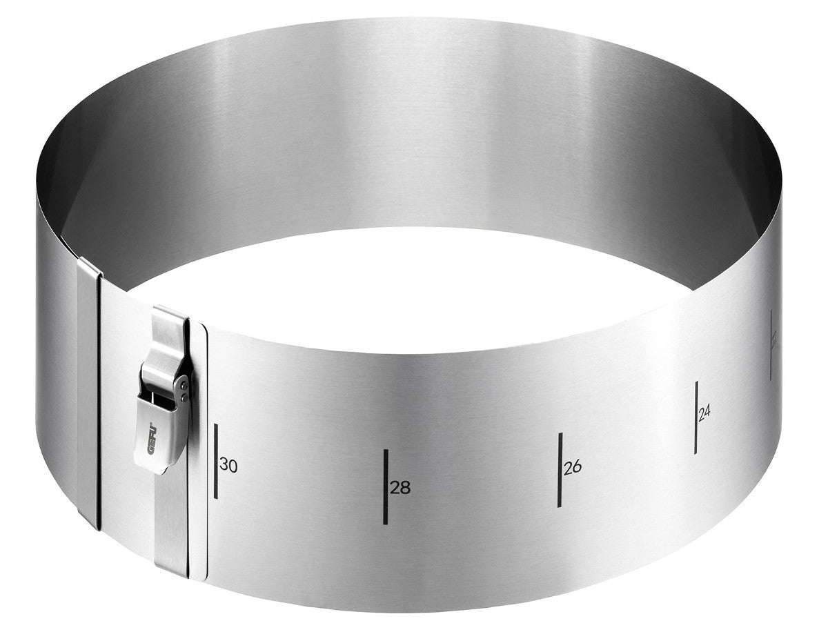 Kūkas veidne - riņķis ar maināmu diametru GEFU TONDO CLIP, H 10cm, Ø16 - 30cm