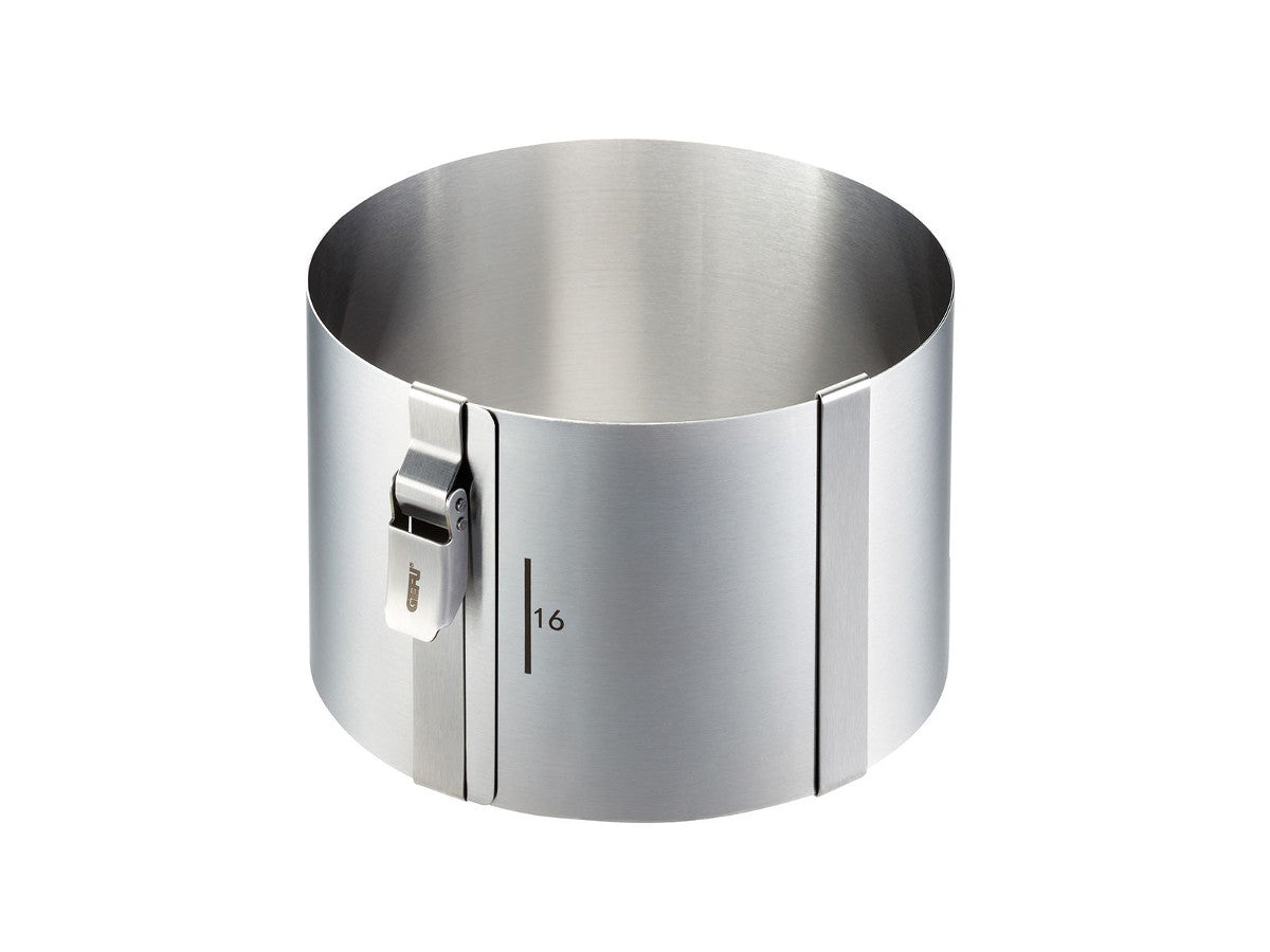 Kūkas veidne - riņķis ar maināmu diametru GEFU TONDO CLIP, H 10cm, Ø16 - 30cm