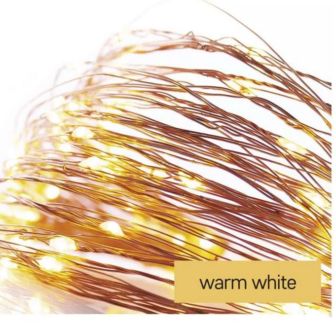Virtene Ziemassvētku 100LED 3.6W balta nano stieple WW IP44 10m EMOS D3AW02