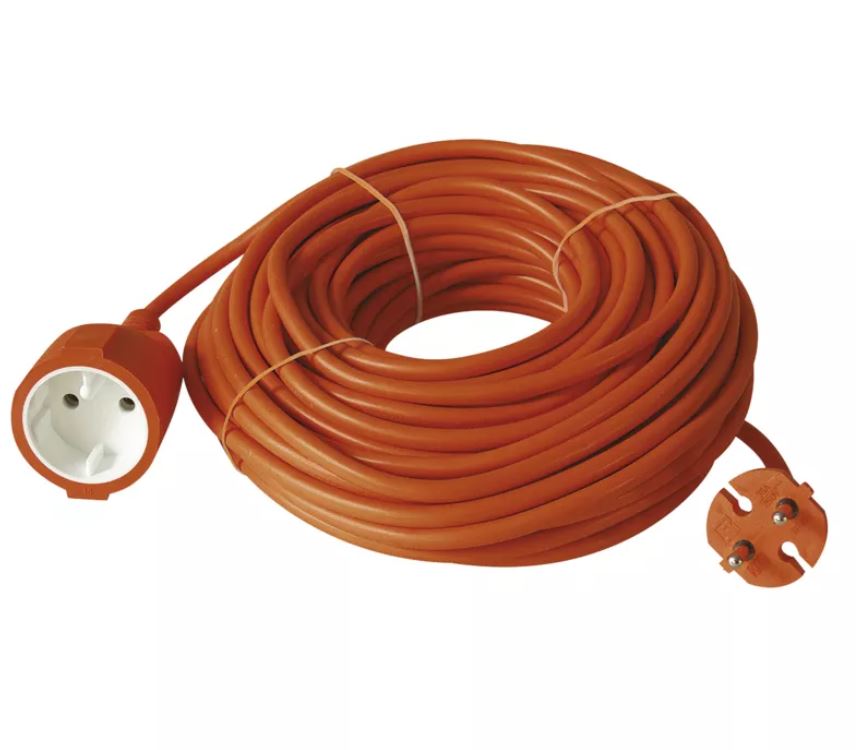 Pagarinātājs 1/20m b/z 2x1.0 2300W zāl/pļāv. oranžs EMOS P01320