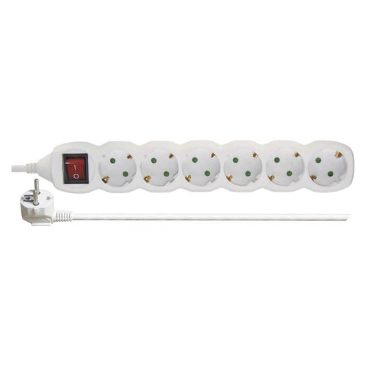 Pagarinātājs 6/3m ar slēdzi a/z 3680W balts EMOS P1623R