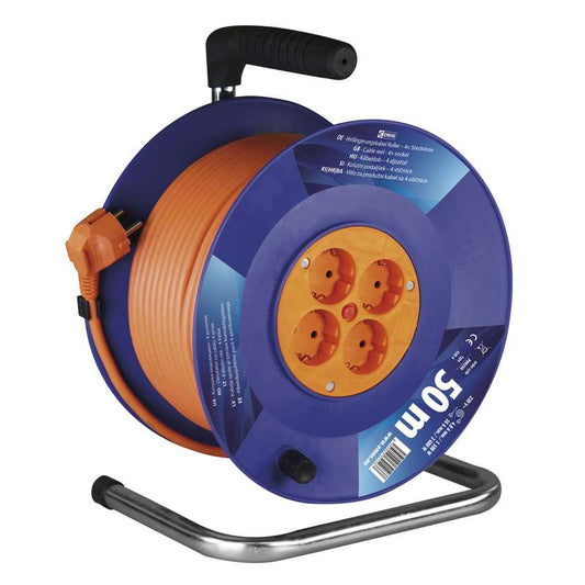 Pagarinātājs statīvā 4/50m 3x1.5 3680W a/z ar slēdzi oranžs EMOS P09250