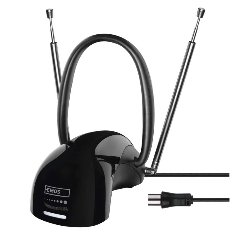 Antena istabas VHF/UHF 35dB ar pastiprinātāju 90-240/12V BENsat EMOS J0656