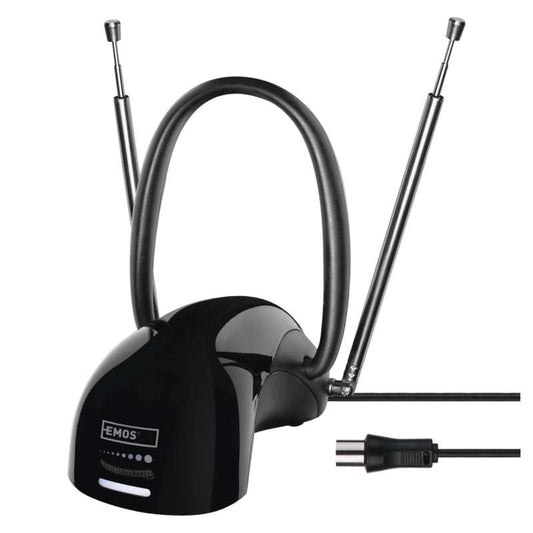 Antena istabas VHF/UHF 35dB ar pastiprinātāju 90-240/12V BENsat EMOS J0656