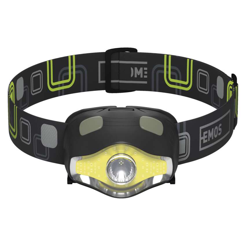 COB LED + LED galvas lukturis EMOS P3536, 220 lm, 100 m, 3x AAA