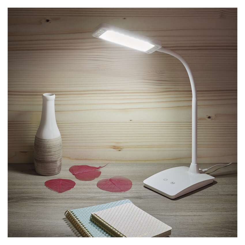 LED Galda lampa EMOS Eddy 6W 3000K-6800K DIM balta