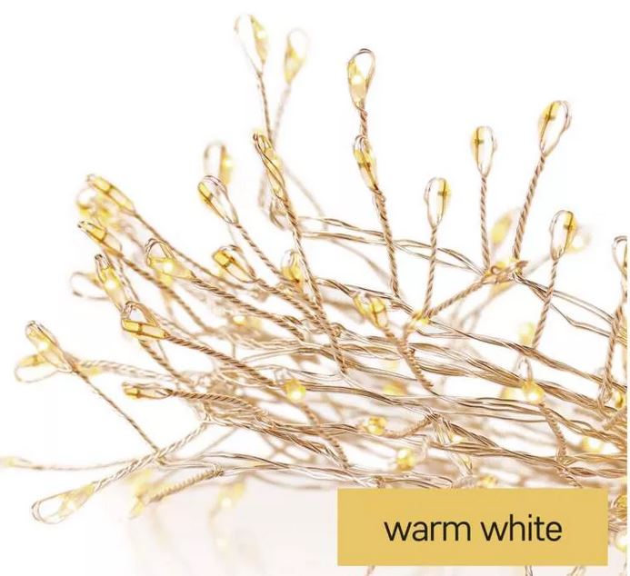 Virtene Ziemassvētku 100LED 1.2W WW nano stieple+taimeris IP20 2.4m (3xAA) EMOS D3FW01