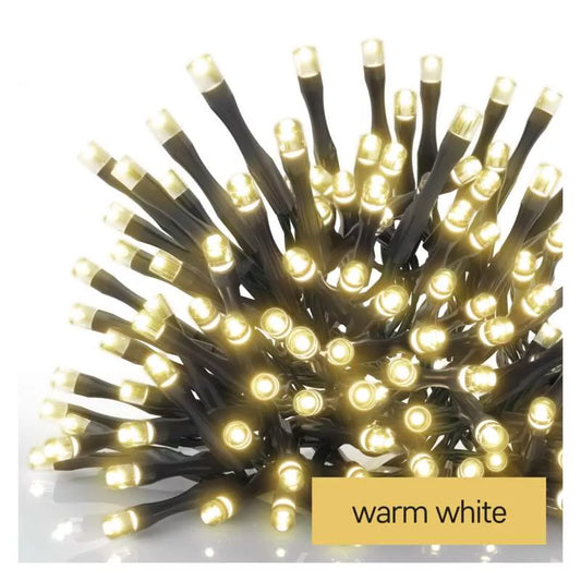 Virtene Zimassvētku CONN 100LED ar barošanas bloku 1.2W WW IP44 10m EMOS D1AW01