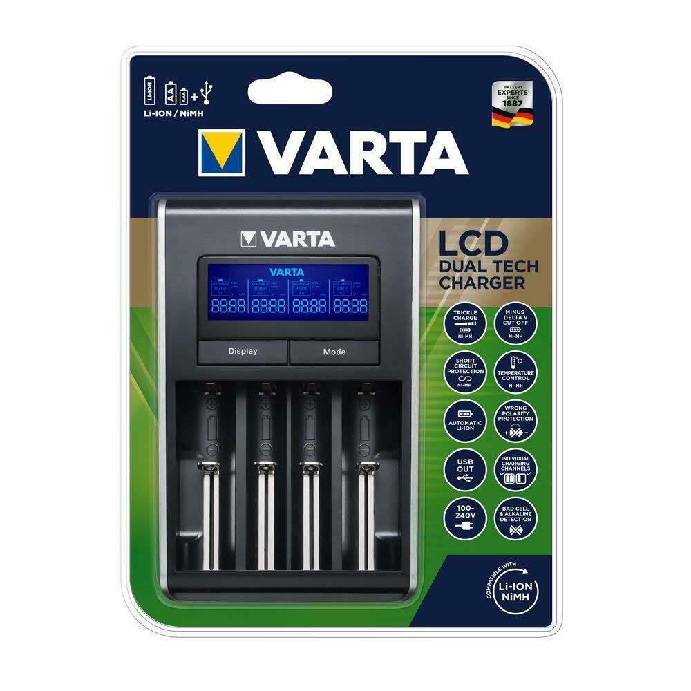 57676 Bateriju (Accu) lādētājs VARTA LCD Dual Tech Li-ion/NiMH 57676 101 401