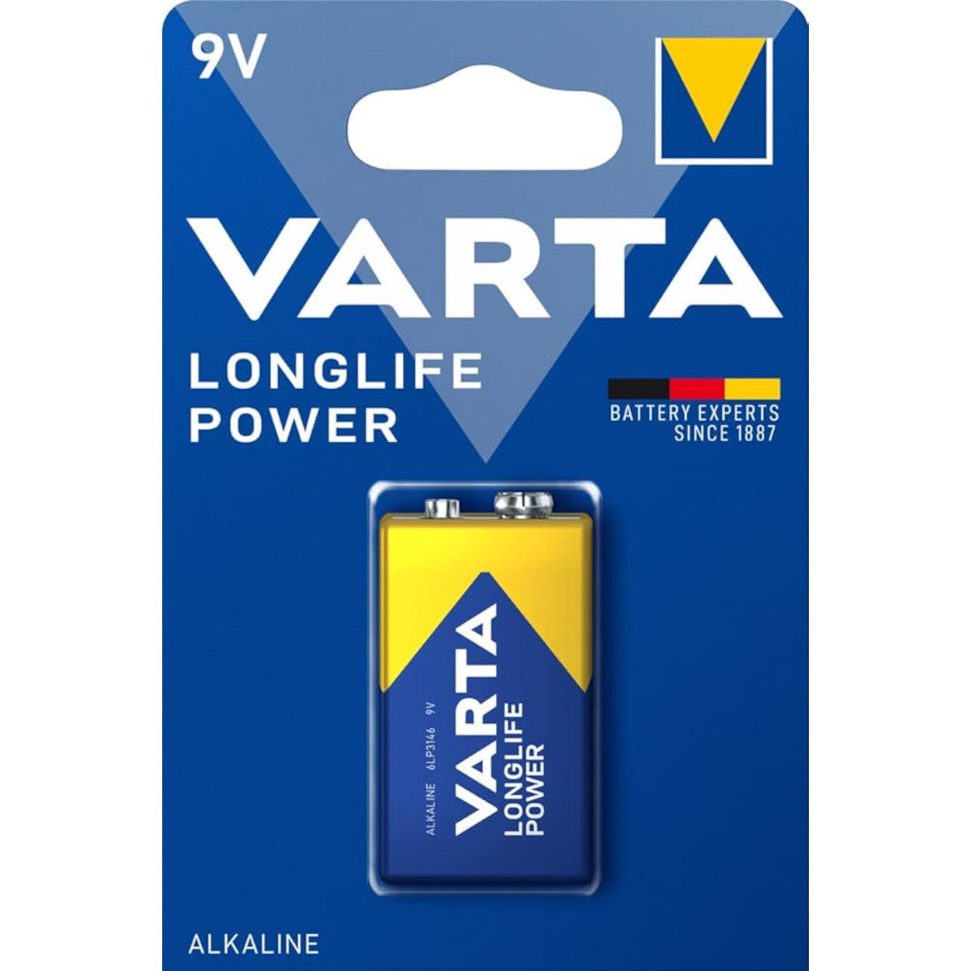 Baterija krona VARTA Longlife Power Alkaline 9V, 1gb.