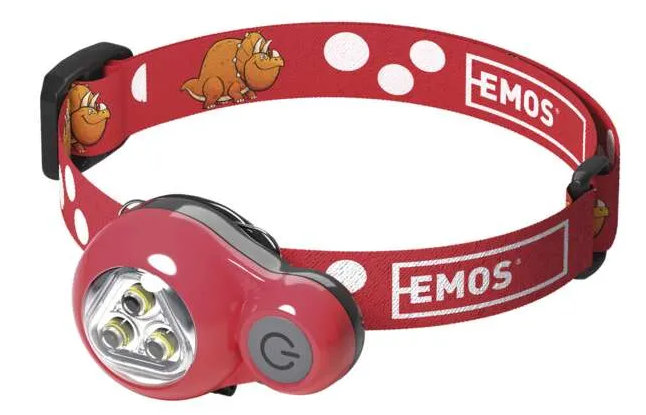 LED galvas lukturis bērnu 3LED 12lm (2xCR2032) EMOS, sarkans