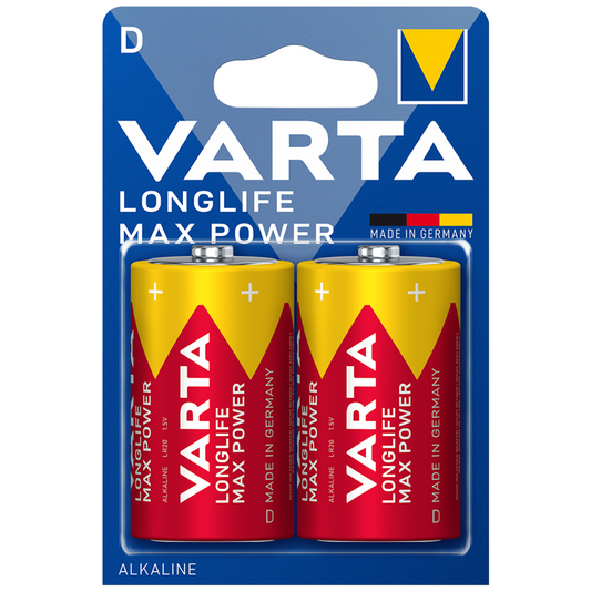 Apaļās baterijas VARTA Longlife Max Power Alkaline D