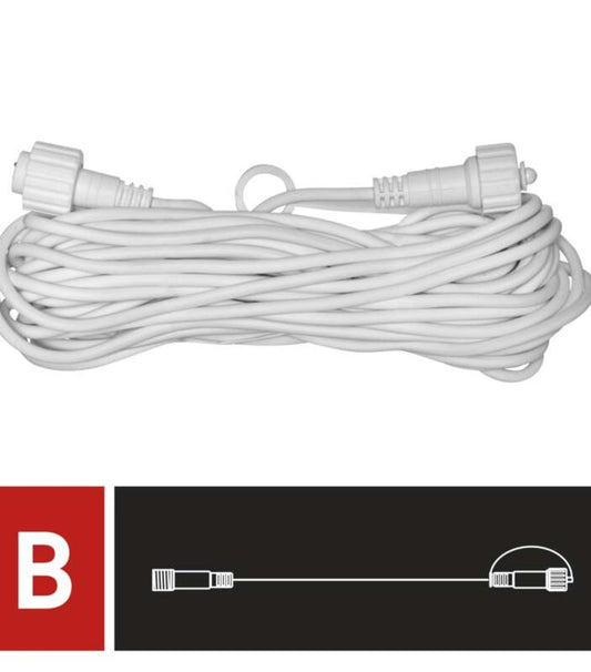 Pagarinātājs EMOS virtenēm Connecting system 10m balts D2ZW01