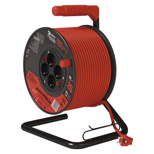 Pagarinātājs statīvā 4/25m 3x1.5 3680W a/z ar slēdzi sarkans EMOS P092251