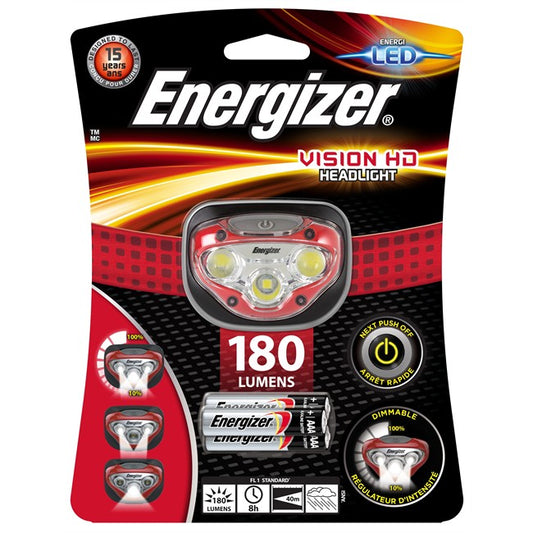 Lukturis galvas Vision HD 3LED 180lm DIM +3AAA ENERGIZER EnHLVHD