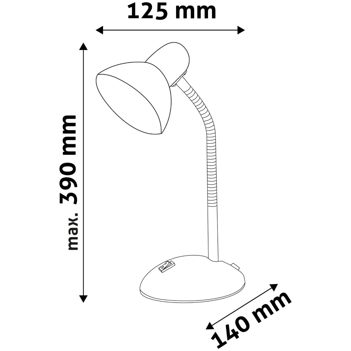Galda lampa Avide Simple E27 40W