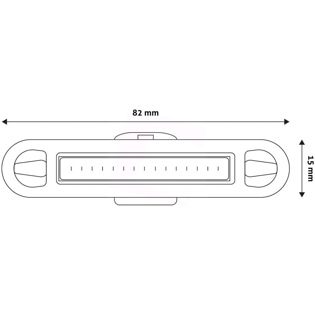 LED velo lukturis 2W, lādējams USB, 100lm sarkans/balts  mirgojošs IP44 ENTAC