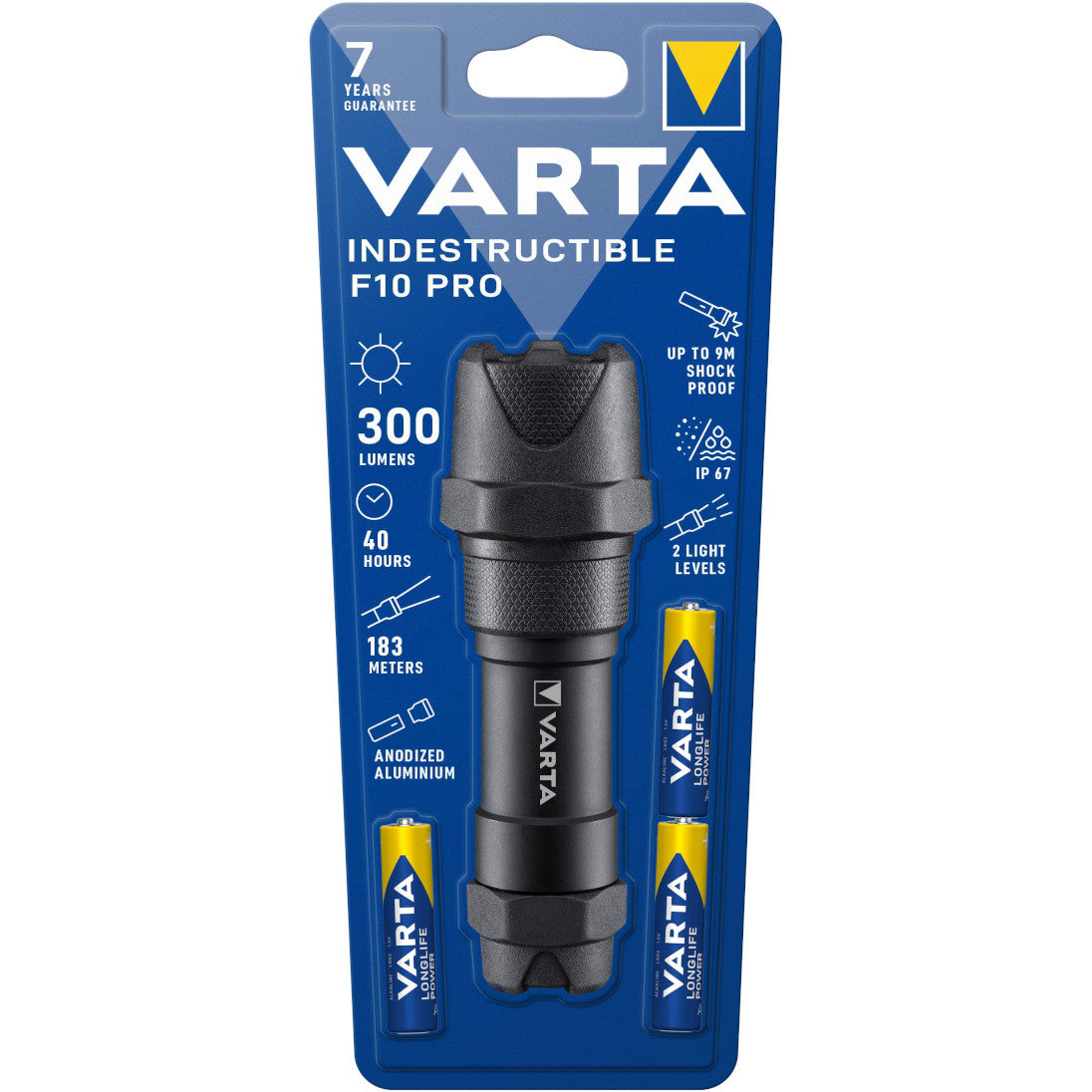 LED lukturis VARTA INDESTRUCTIBLE F10 PRO, 3 x AAA