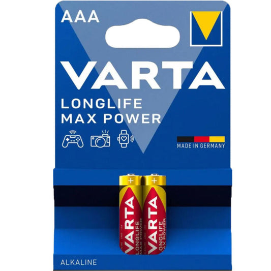 Sārma baterijas AAA VARTA Longlife Max Power Alkaline 2gb.