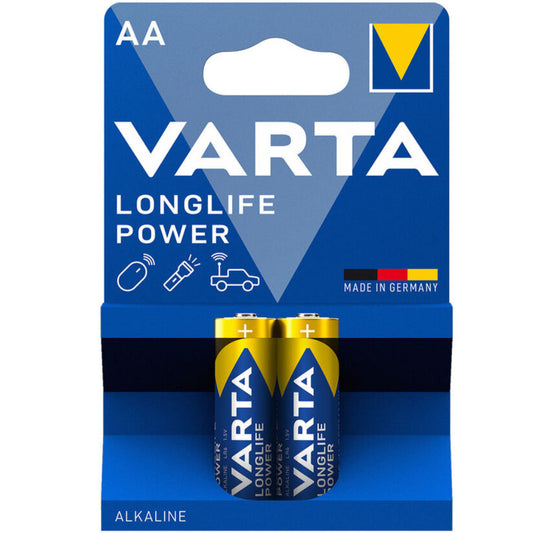 Pirkstiņu baterijas VARTA Longlife Power Alkaline AA, 2 gab. iepakojumā