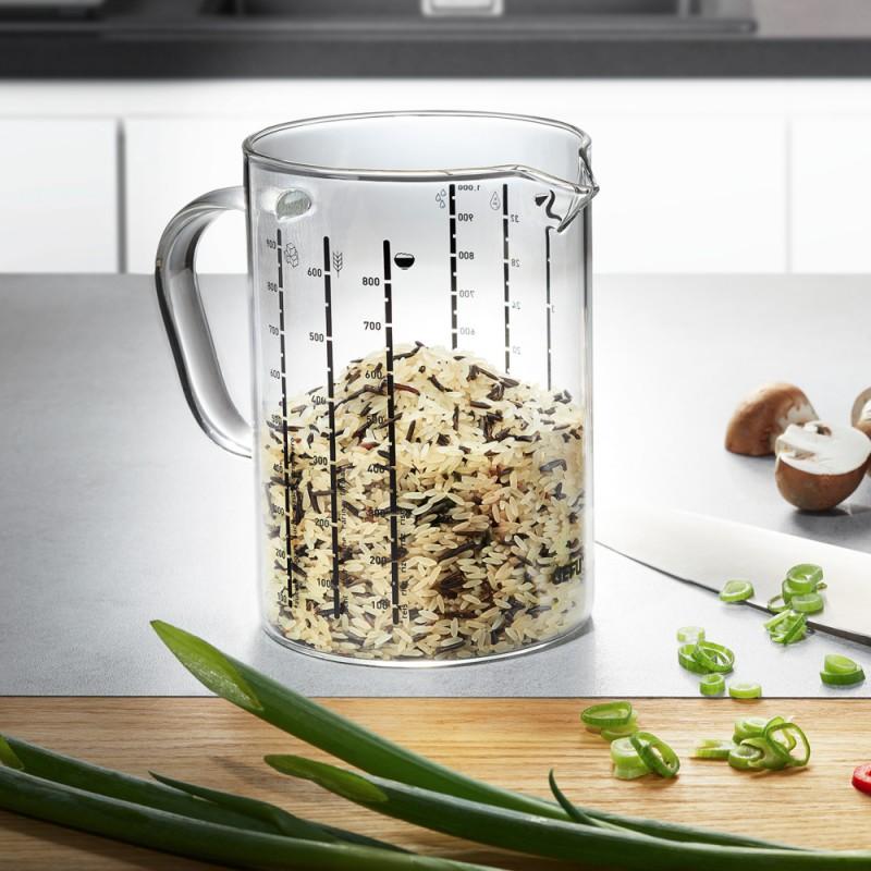 Borsilikāta stikla virtuves mērtrauks Gefu Meti, 1000ml,  art. 14452 - embassy.lv