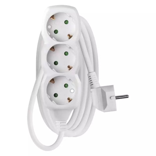 Pagarinātājs 3/2m a/z balts PVC 1mm2  EMOS P0322