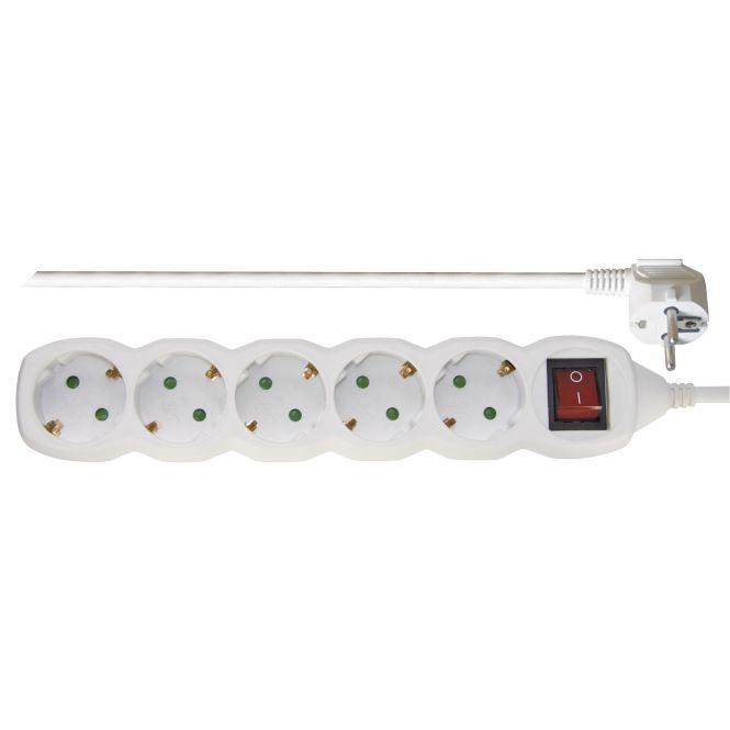 Pagarinātājs 5/2m a/z ar sl. balts schuko EMOS P1522