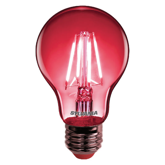 LED spuldze Sylvania GLS A60 FILAMENT E27 4W 80lm IP54 sarkana