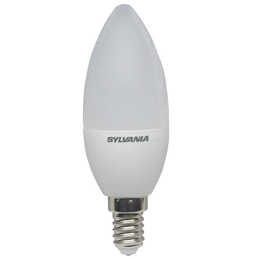 LED spuldze Sylvania svecīte Frosted E14 5W 470lm 2700K