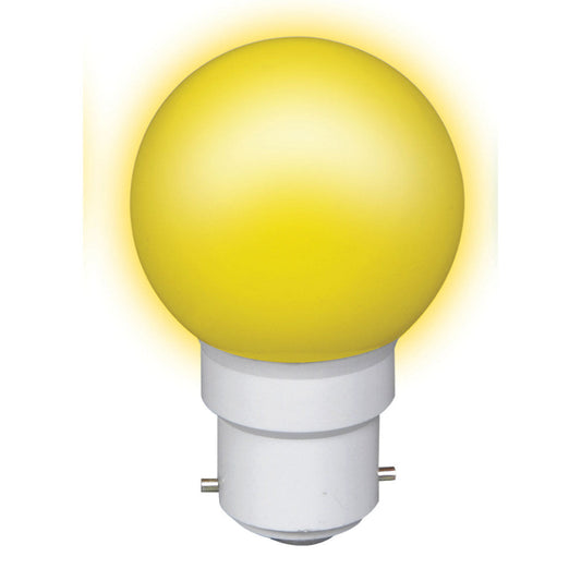 LED spuldze  Sylvania B22 0.5W IP44 BALL, dzeltena