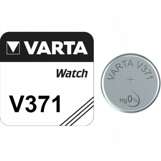 Sudraba oksīda puksteņu baterija VARTA V371, 1gb.