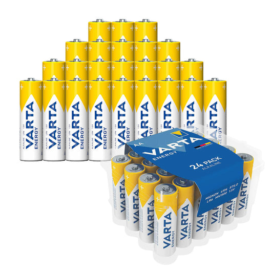 Sārma baterijas VARTA Energy Alkaline AA box 24gb.
