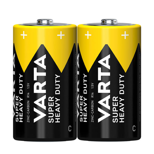 Cinka-oglekļa apaļās baterijas VARTA Superlife C, 2gb., plēvē