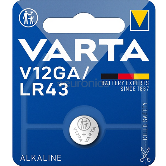 Sārmu baterija V12GA 1.5V VARTA Electronics Alkaline 1gb., LR43